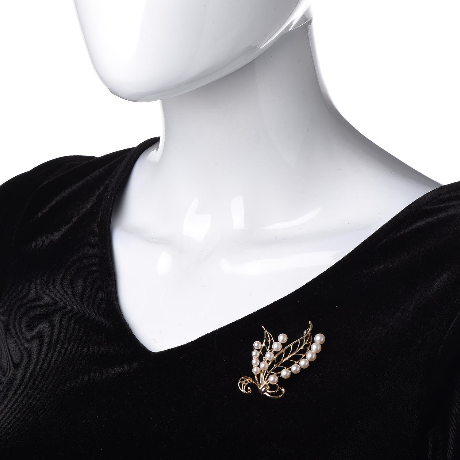 Mikimoto 14K Yellow Gold Akoya Pearl 4-6mm Pin Brooch 2 of 4