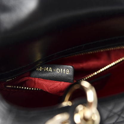 Christian Dior Lambskin Cannage Small My ABCDior Lady Dior Black 9 of 11