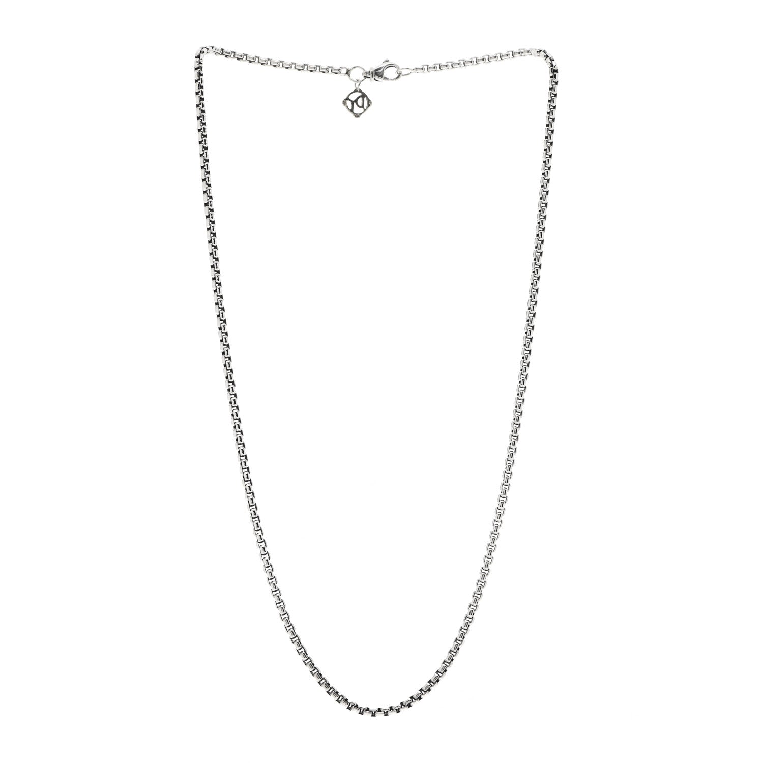 David Yurman Sterling Silver 14K Yellow Gold 2.7mm Small Box Chain Necklace 18" 3 of 5