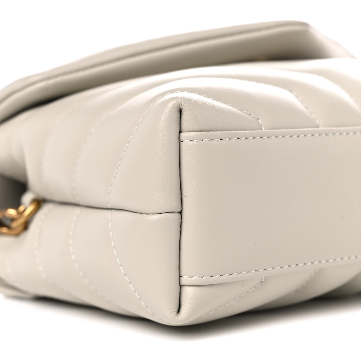 Saint Laurent Calfskin Y Quilted Monogram Toy Loulou Crossbody Bag Crema Soft 5 of 11