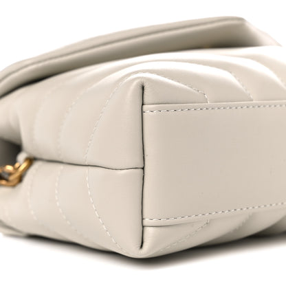 Saint Laurent Calfskin Y Quilted Monogram Toy Loulou Crossbody Bag Crema Soft 5 of 11