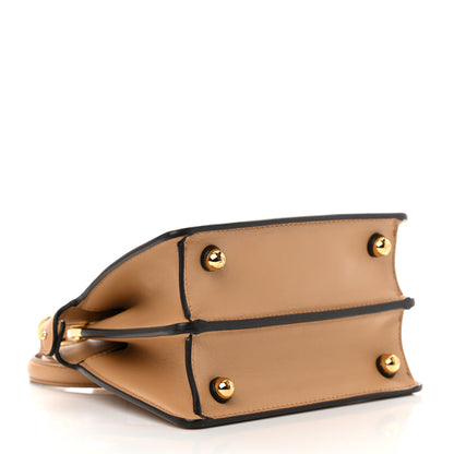 Fendi Shiny Nappa Petite Peekaboo I SEE U Satchel Miele Scuro 4 of 12