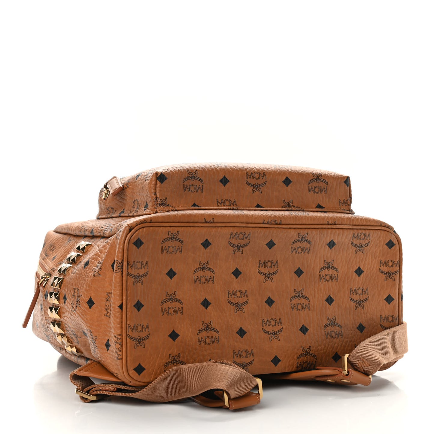 Visetos Medium Side Studs Stark Backpack Cognac