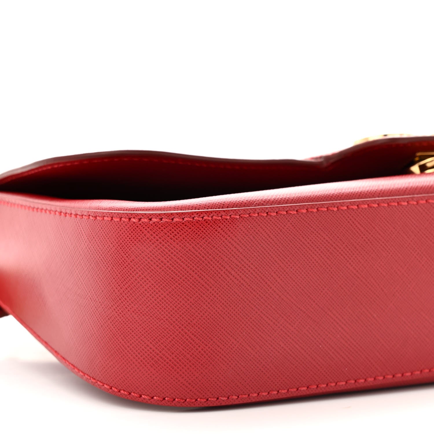 Salvatore Ferragamo Hammered Calfskin Gancini Bree Flap Rosso 9 of 11