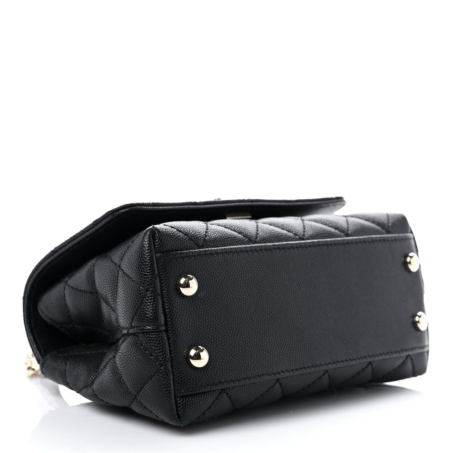 Caviar Quilted Extra Mini Coco Handle Flap Black