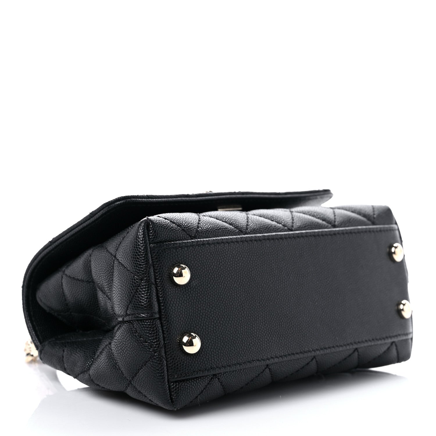 Chanel Caviar Quilted Extra Mini Coco Handle Flap Black 3 of 8