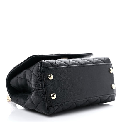 Chanel Caviar Quilted Extra Mini Coco Handle Flap Black 3 of 8