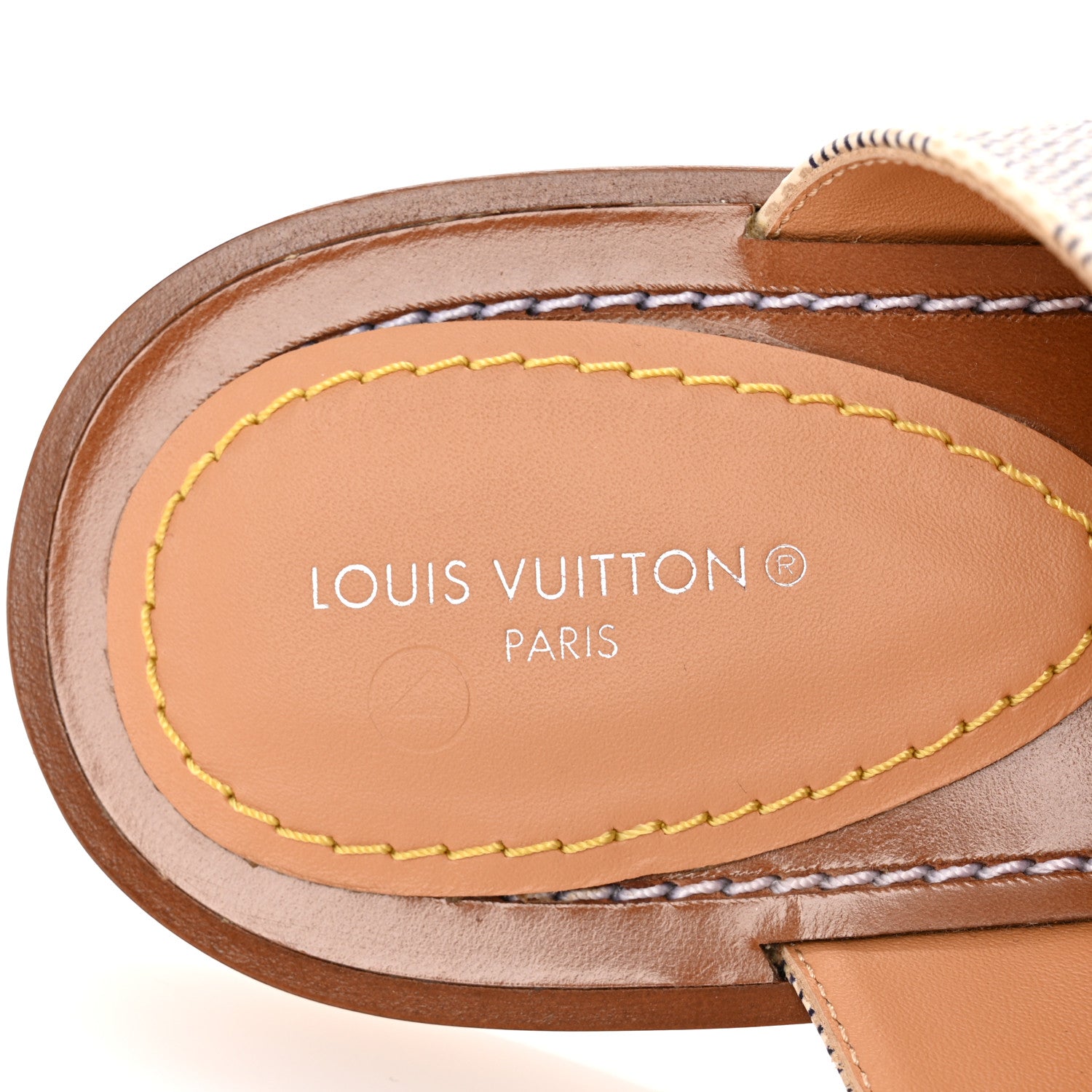 Louis Vuitton Damier Azur Palma Flat Thong Sandals 37 8 of 12