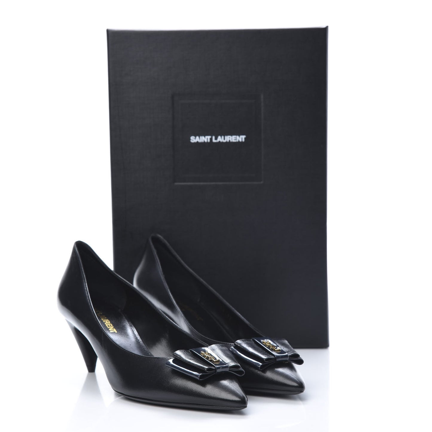 Calfskin Bow Anais Pumps 37 Black