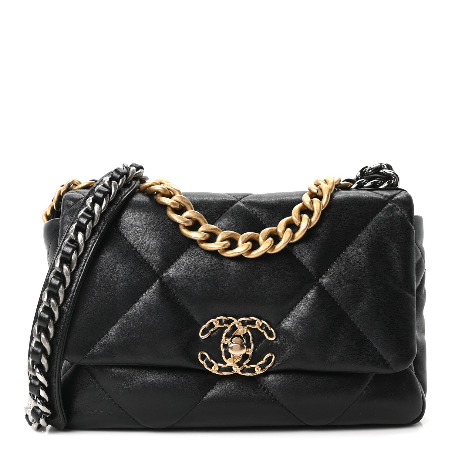 Chanel Lambskin Quilted Medium Chanel 19 Flap Black 1 of 11