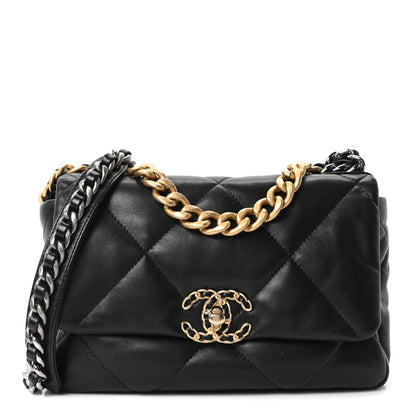 Chanel Lambskin Quilted Medium Chanel 19 Flap Black 1 of 11
