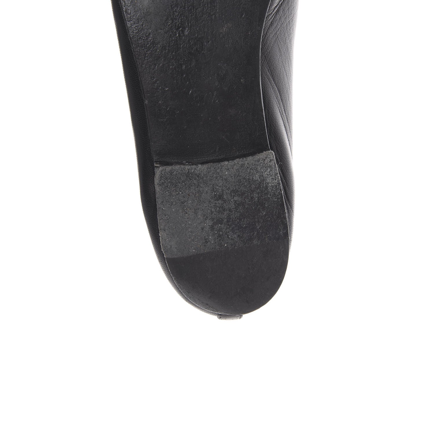 Chanel Lambskin Patent Cap Toe Ballerina Flats 37.5 Black 12 of 20