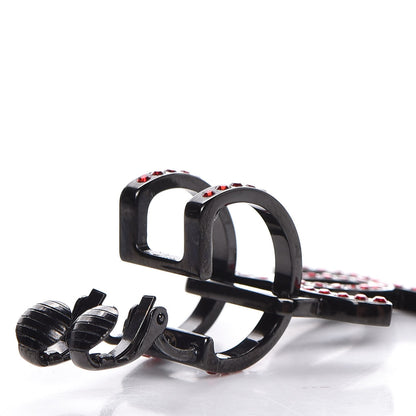 Chanel Crystal CC Single Clip On Earring Red 3 of 5