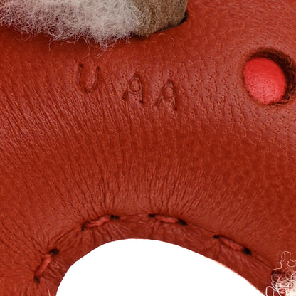 Hermes Milo Lambskin Shearling Budy Charm Orange Poppy 4 of 5