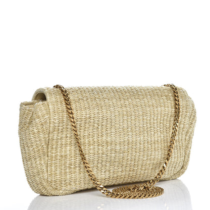 Saint Laurent Raffia Medium Monogram Kate Satchel Naturale 3 of 8
