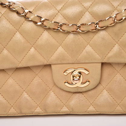 Chanel Lambskin Quilted East West Flap Beige 10 of 17