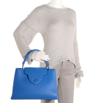 Louis Vuitton Taurillon Capucines MM Outremer 2 of 7