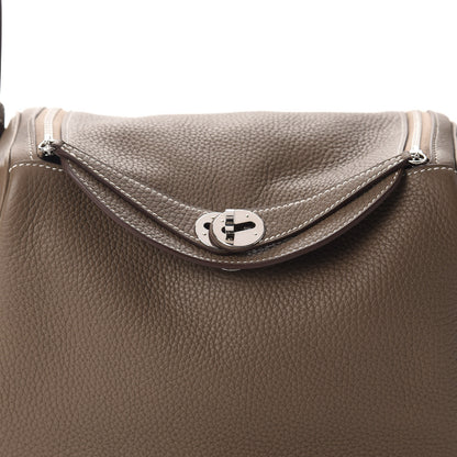 Hermes Taurillon Clemence Lindy 26 Etoupe 10 of 11