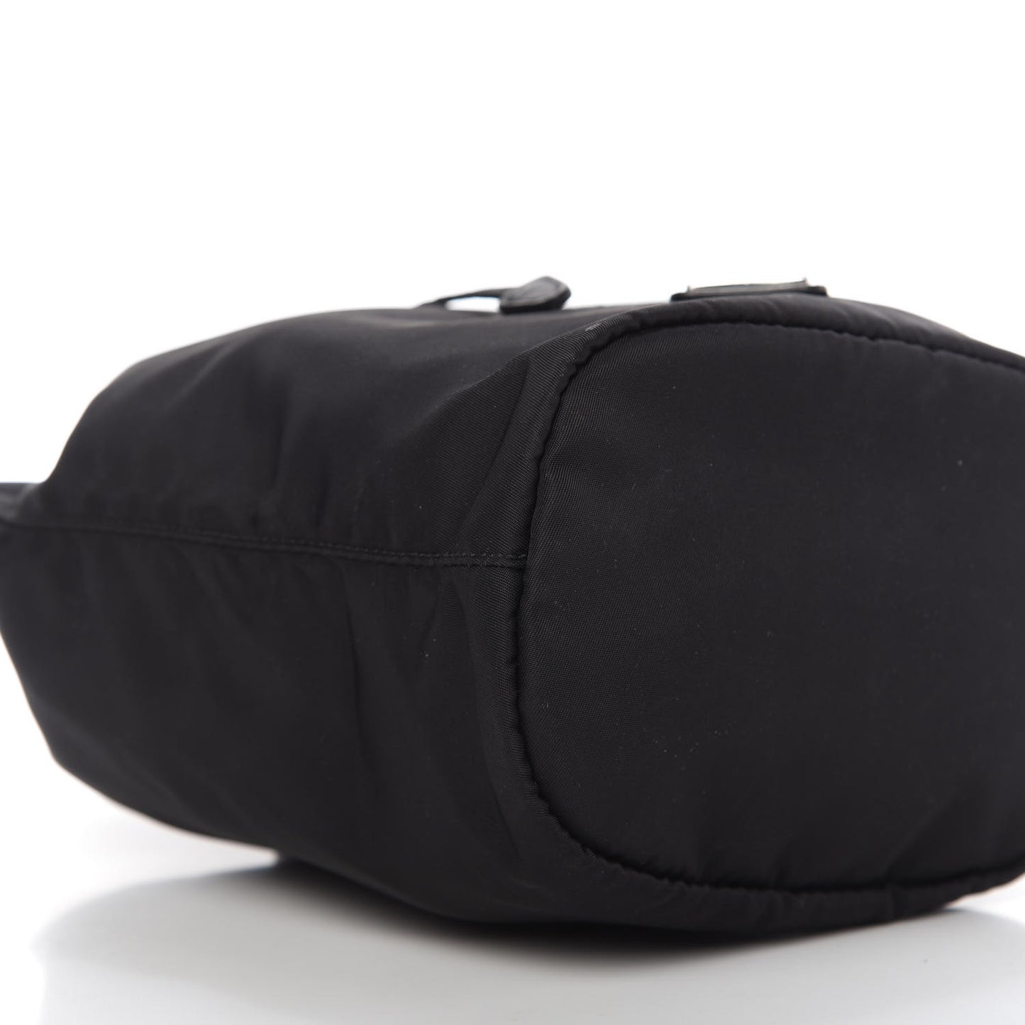 Nylon Vela Drawstring Wristlet Pouch Black