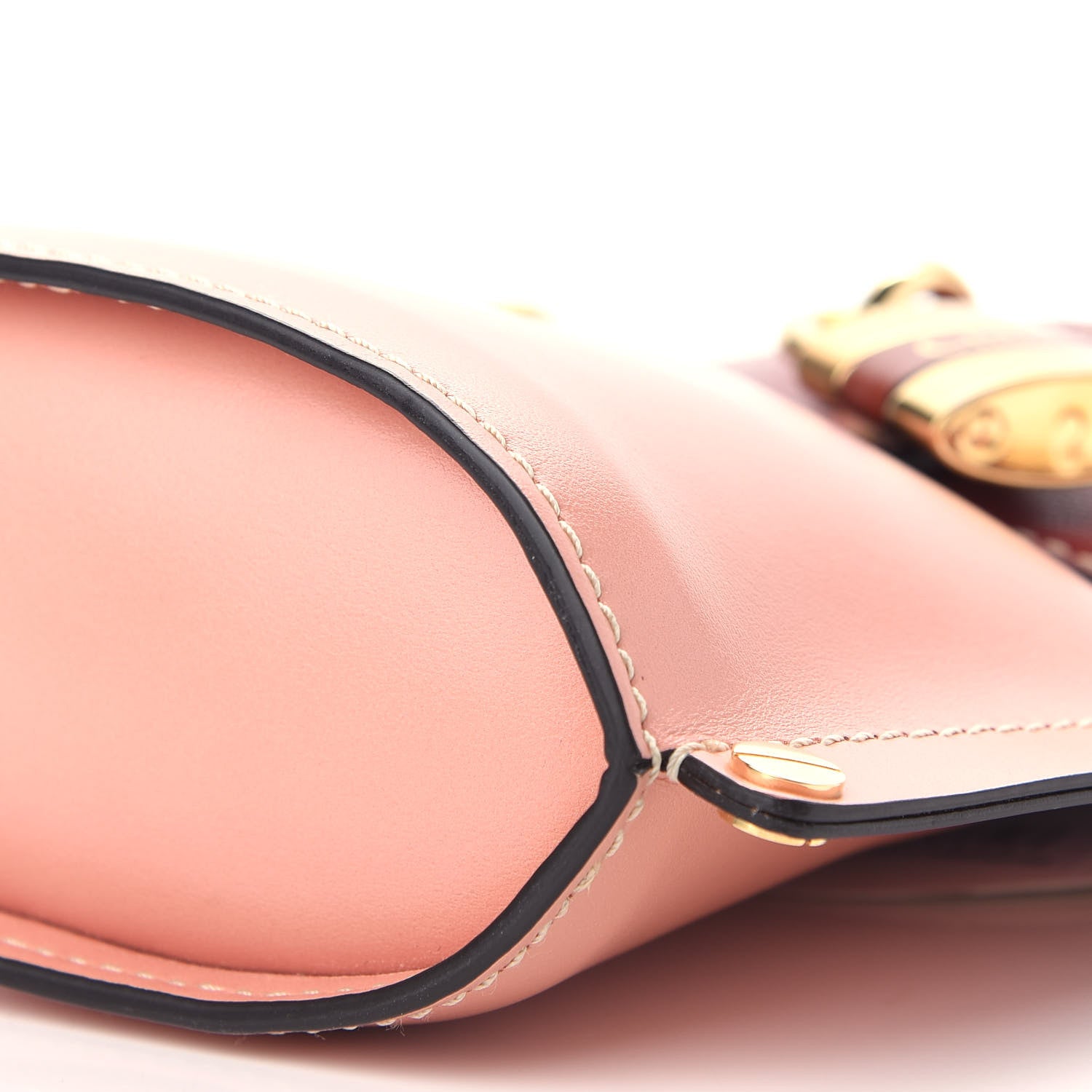 Chloe Shiny Calfskin Goatskin Mini Aby Bi-Color Bucket Fallow Pink 8 of 8