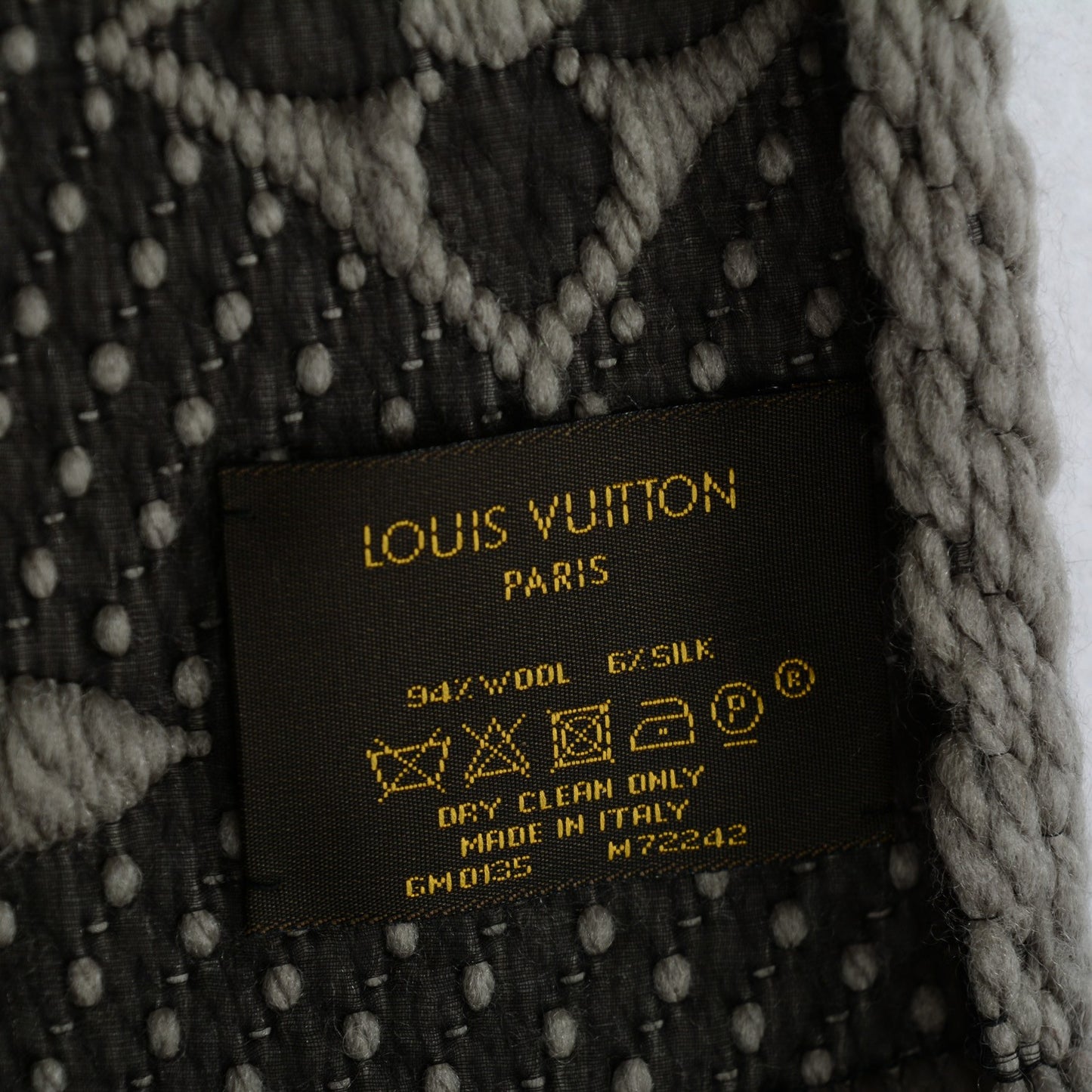 Wool Silk Logomania Scarf Verone