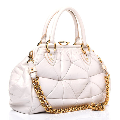 Marc Jacobs Calfskin Quilted Stam White 4 of 37