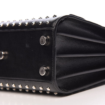 Saint Laurent Calfskin Studded Nano Sac De Jour Black 10 of 15