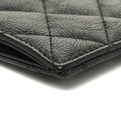 Chanel Crinkled Calfskin Quilted CC Zip Card Holder So Black 9 of 11