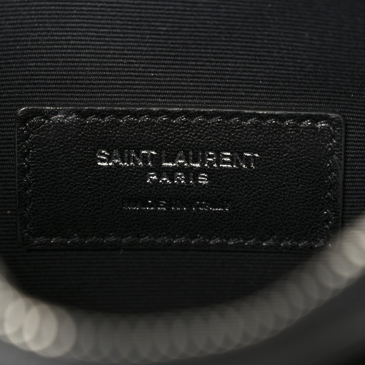 Saint Laurent Grain De Poudre Chevron Monogram Bill Pouch Black 6 of 8