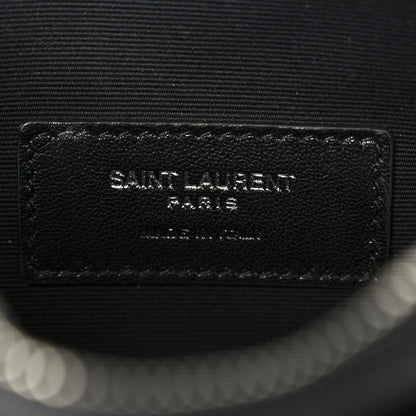 Saint Laurent Grain De Poudre Chevron Monogram Bill Pouch Black 6 of 8