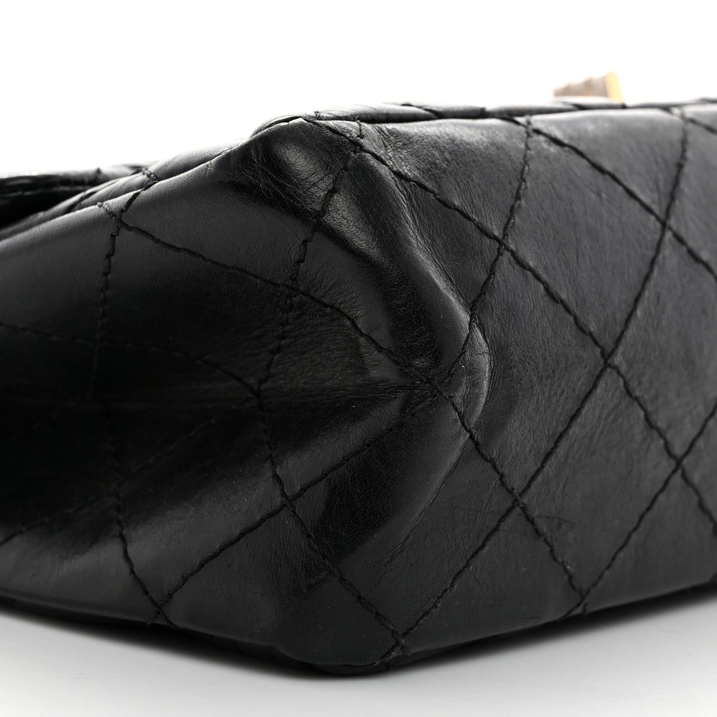 Aged Calfskin Quilted 2.55 Reissue 226 Flap Black