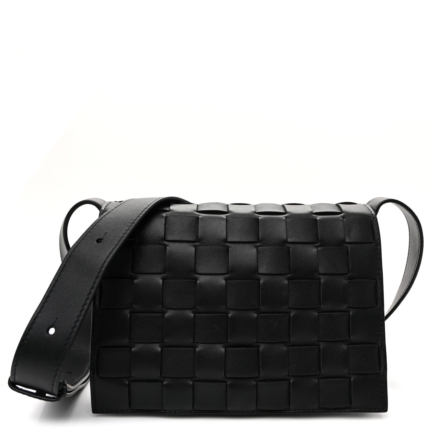 Nappa Intrecciato Orto Messenger Bag Black