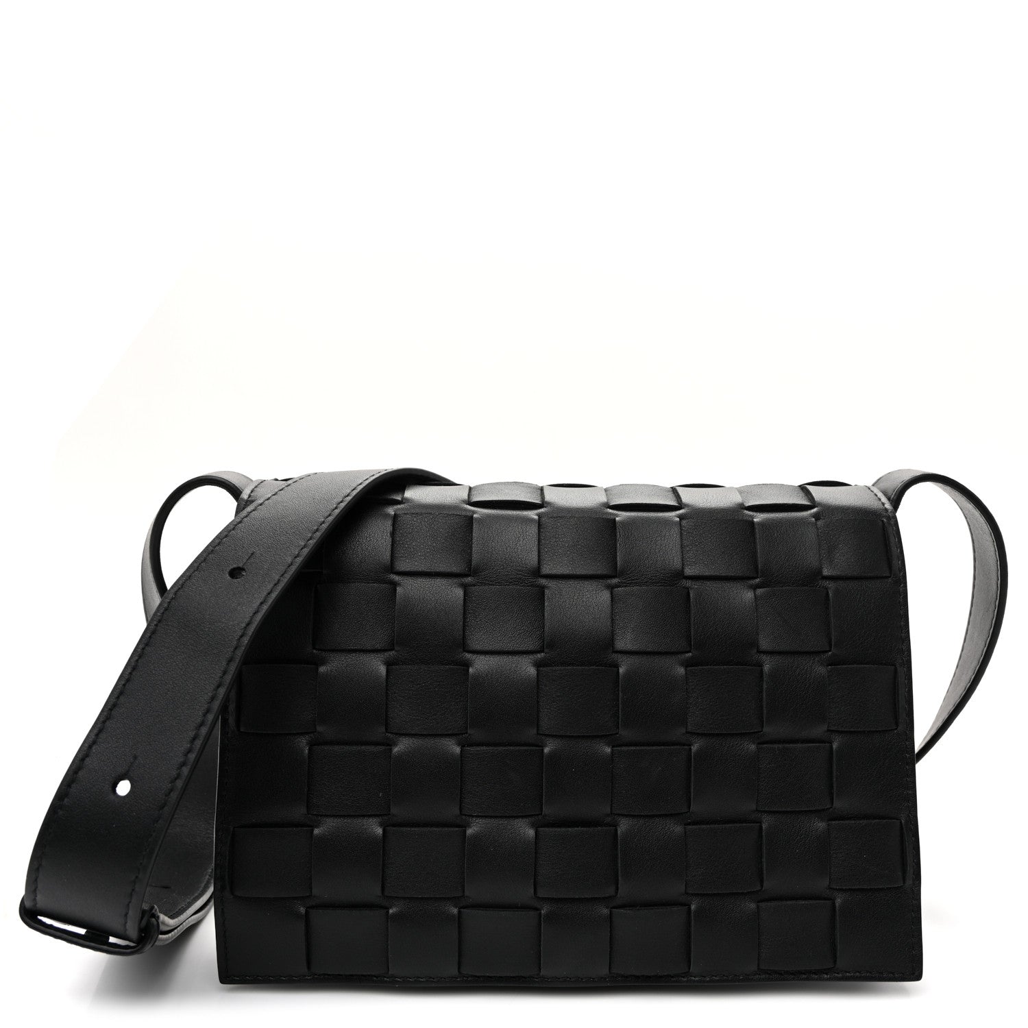 Bottega Veneta Nappa Intrecciato Orto Messenger Bag Black 1 of 10