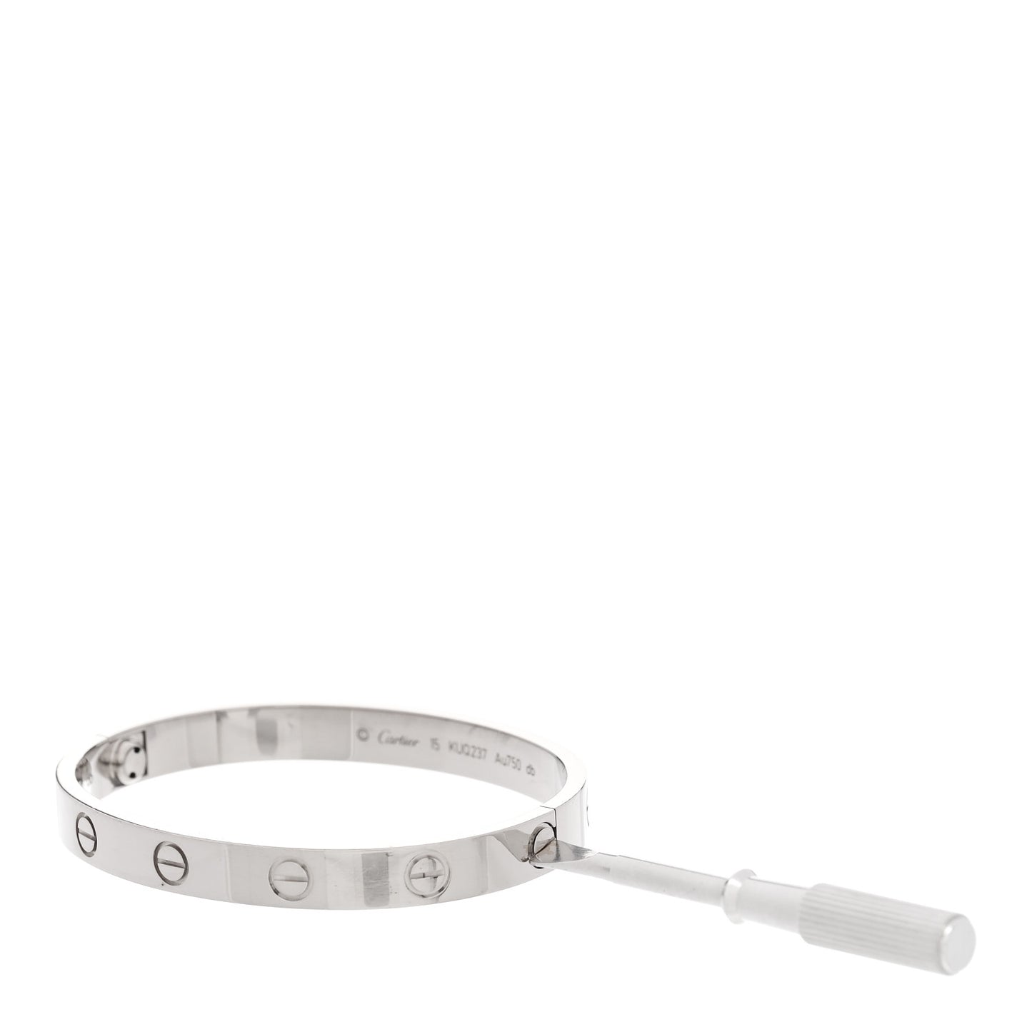 18K White Gold LOVE Bracelet 15