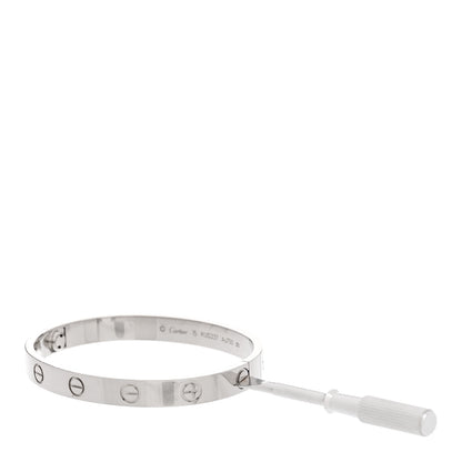 Cartier 18K White Gold LOVE Bracelet 15 3 of 10