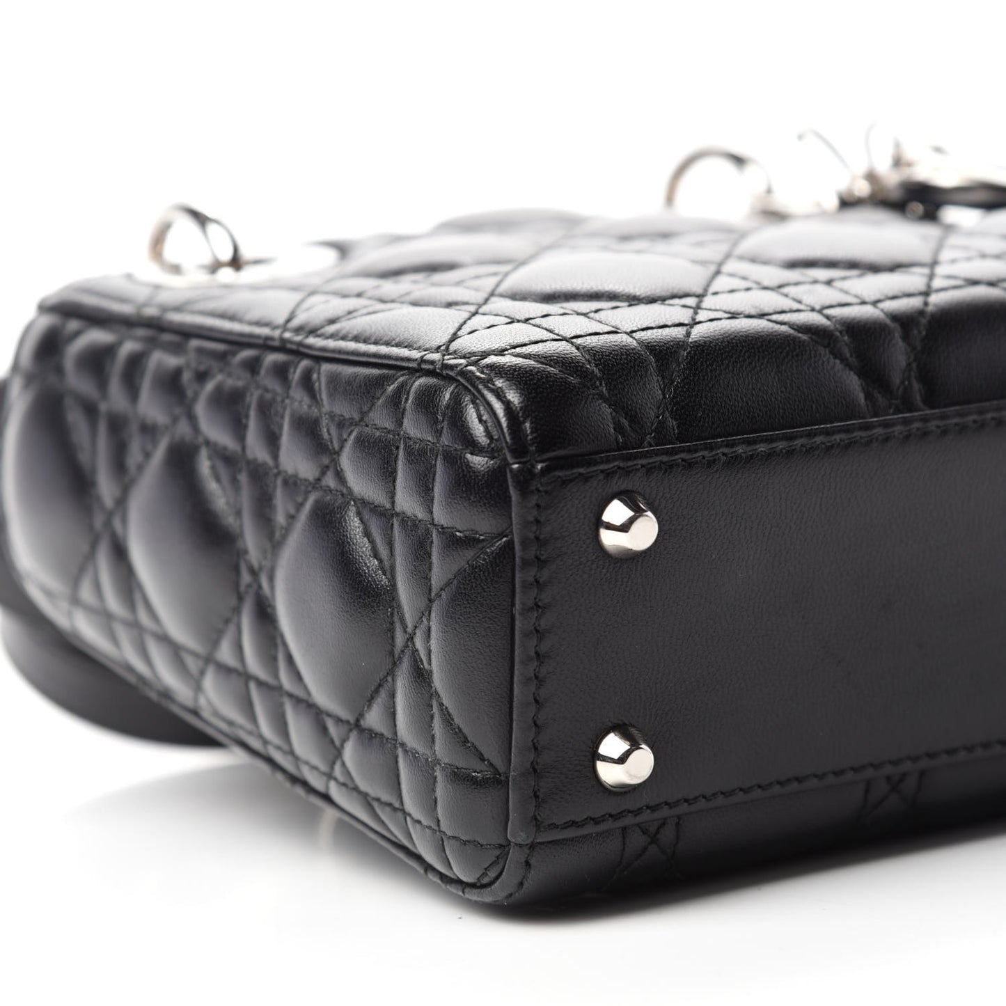 Lambskin Cannage Mini Lady Dior Black