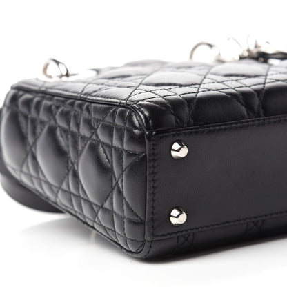 Christian Dior Lambskin Cannage Mini Lady Dior Black 6 of 11