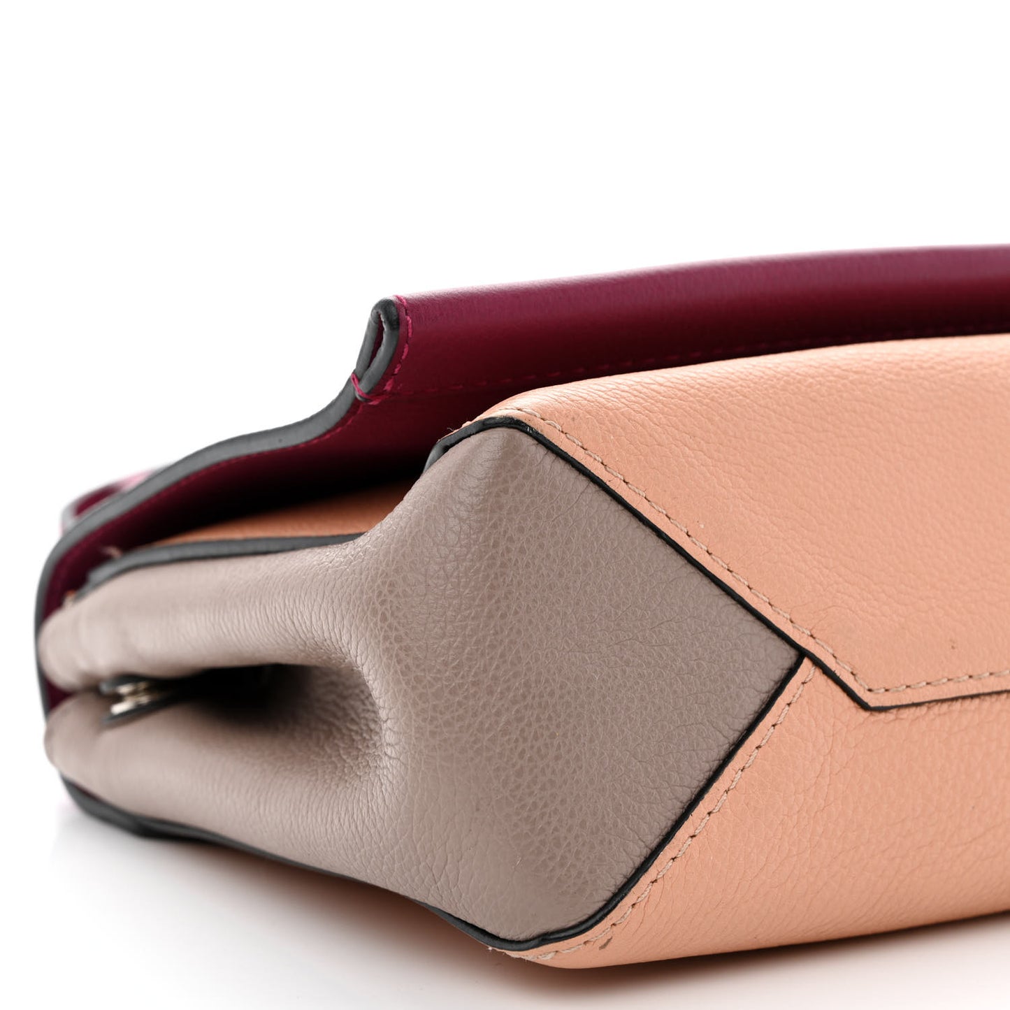 Calfskin Lockme II Chain Bag BB Grape Venus Raisin