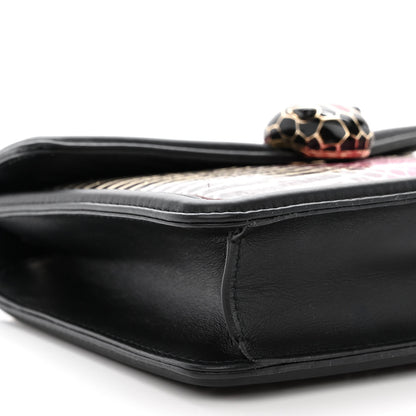 Bulgari Calfskin Elaphe Serpenti Forever Crossbody Bag Ruby Wine Black Multicolor 10 of 12