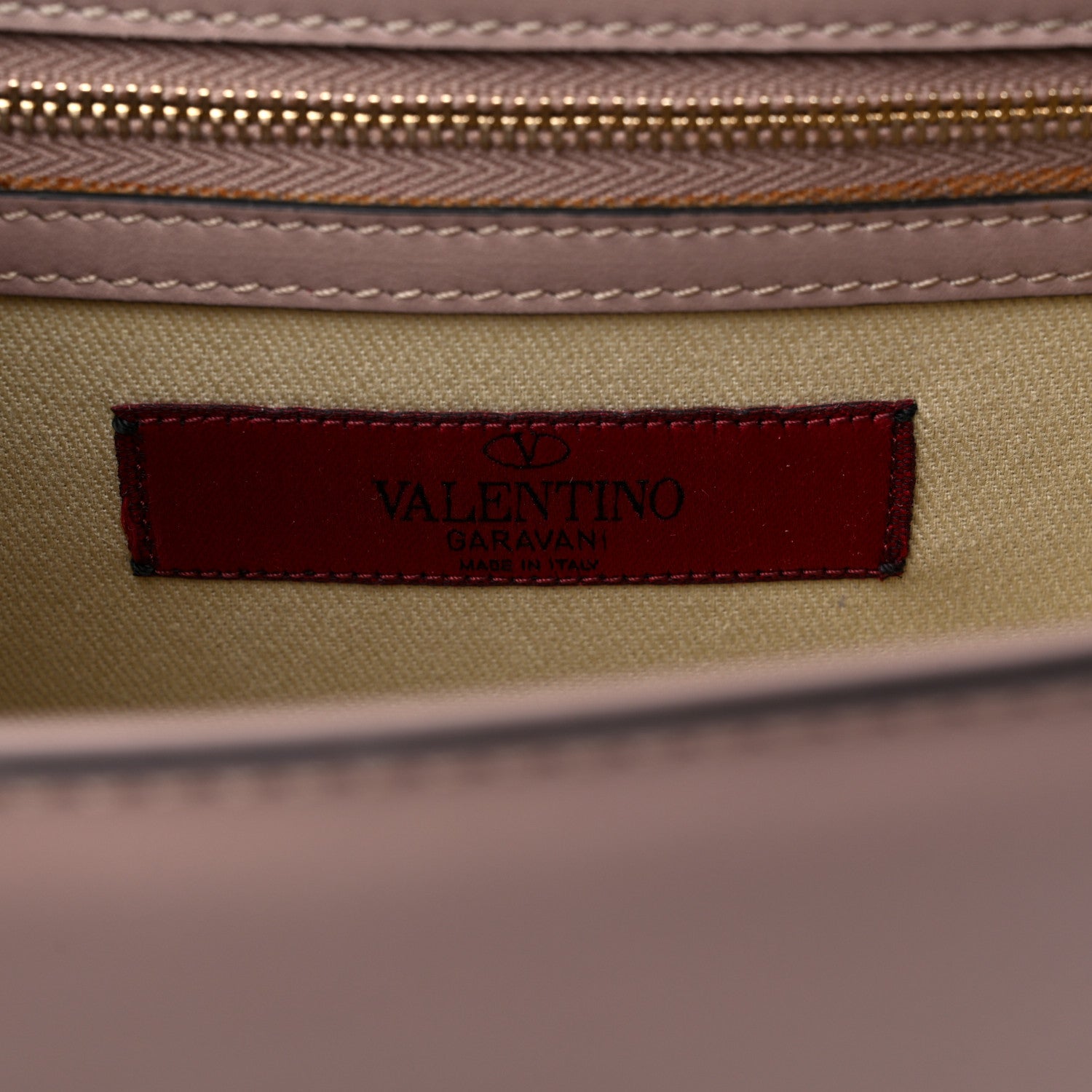 Valentino Garavani Vitello Small Glam Lock Rockstud Flap Poudre 6 of 9