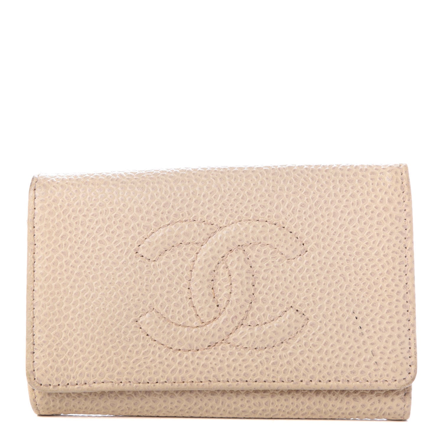 Chanel Caviar Timeless CC 6 Key Holder Case Beige Clair 1 of 8