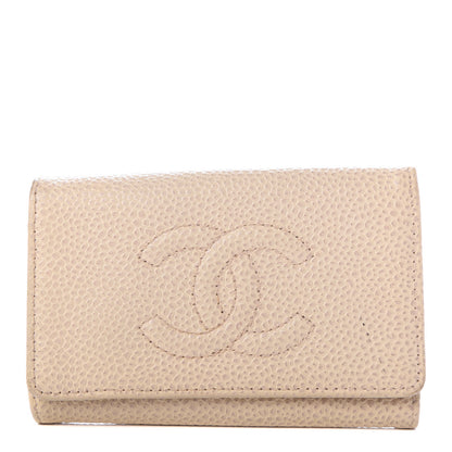 Chanel Caviar Timeless CC 6 Key Holder Case Beige Clair 1 of 8