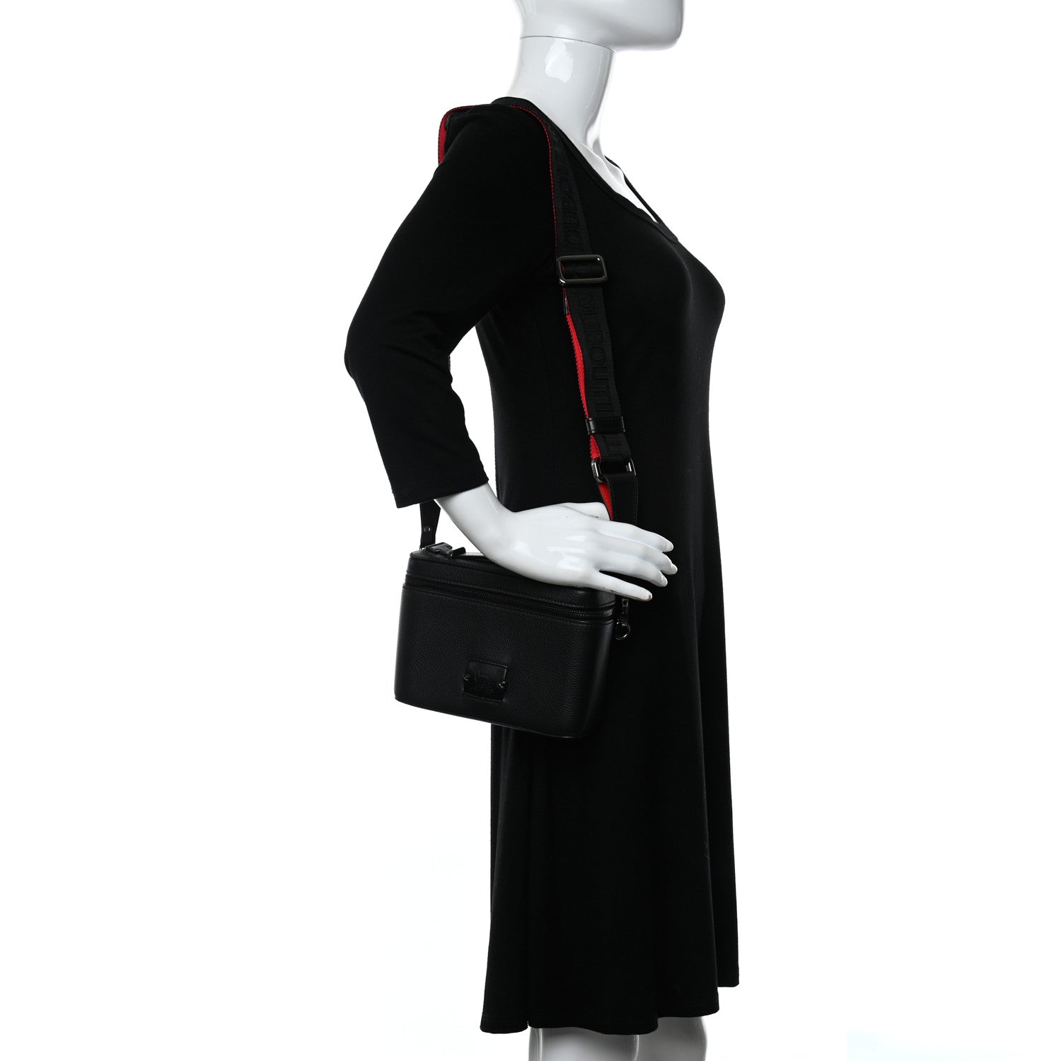 Christian Louboutin Calfskin Kypipouch Small Top Handle Messenger Bag Black 2 of 11