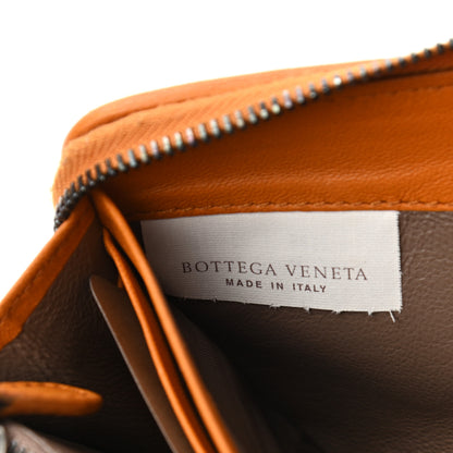 Bottega Veneta Nappa Intrecciato Half Zip Around Wallet Topaz 7 of 7