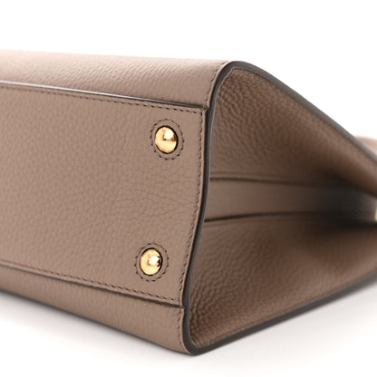 Burberry Grained Calfskin Small Frances Tote Light Saddle Brown 9 of 10