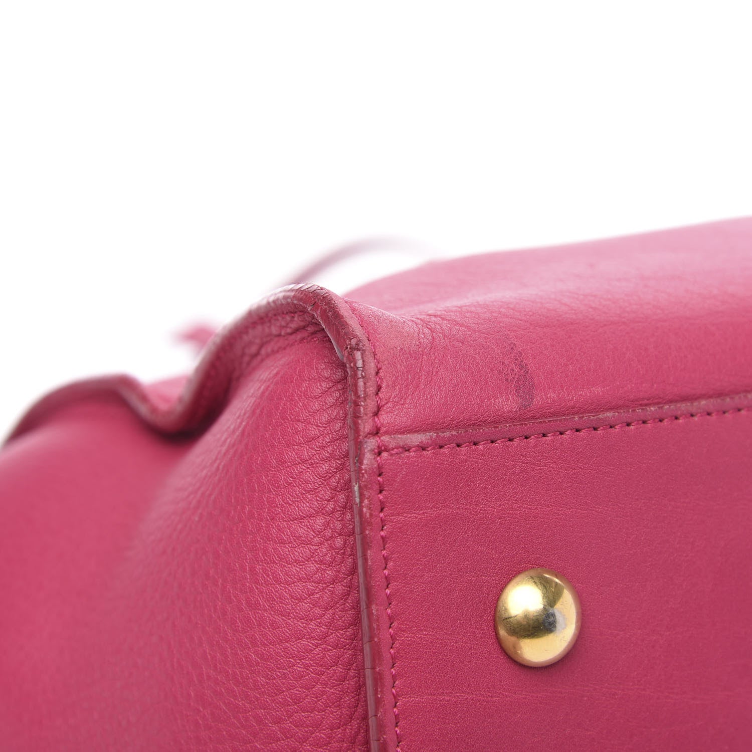Saint Laurent Calfskin Small Classic Y Cabas Fuchsia 8 of 17