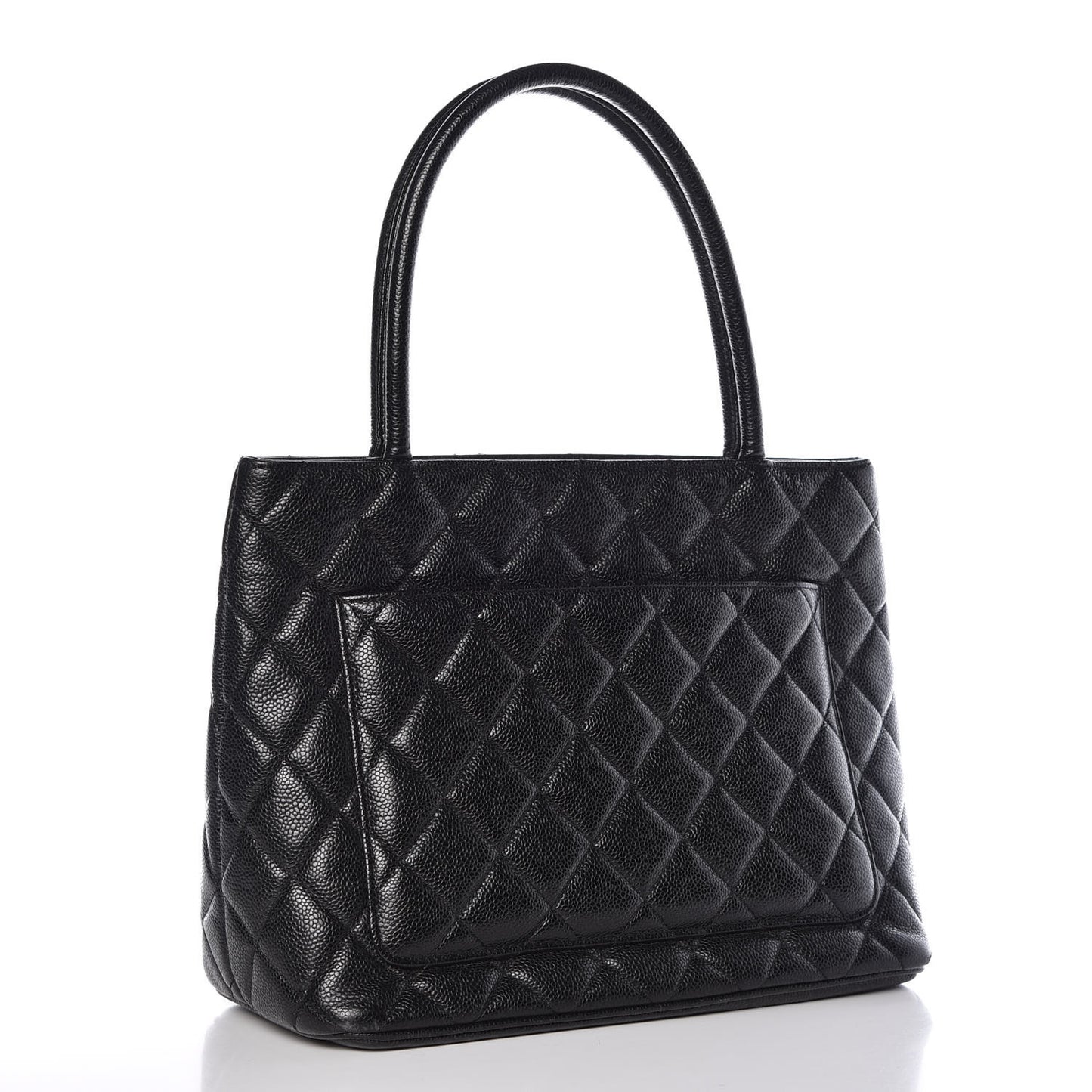 Caviar Quilted Medallion Tote Black