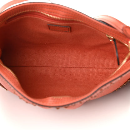 Burberry Grainy Calfskin Broguing Crossbody Tangerine 5 of 9