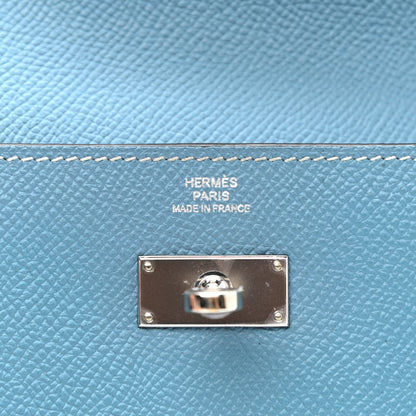 Hermes Epsom Kelly Longue Wallet Blue Jean 6 of 6