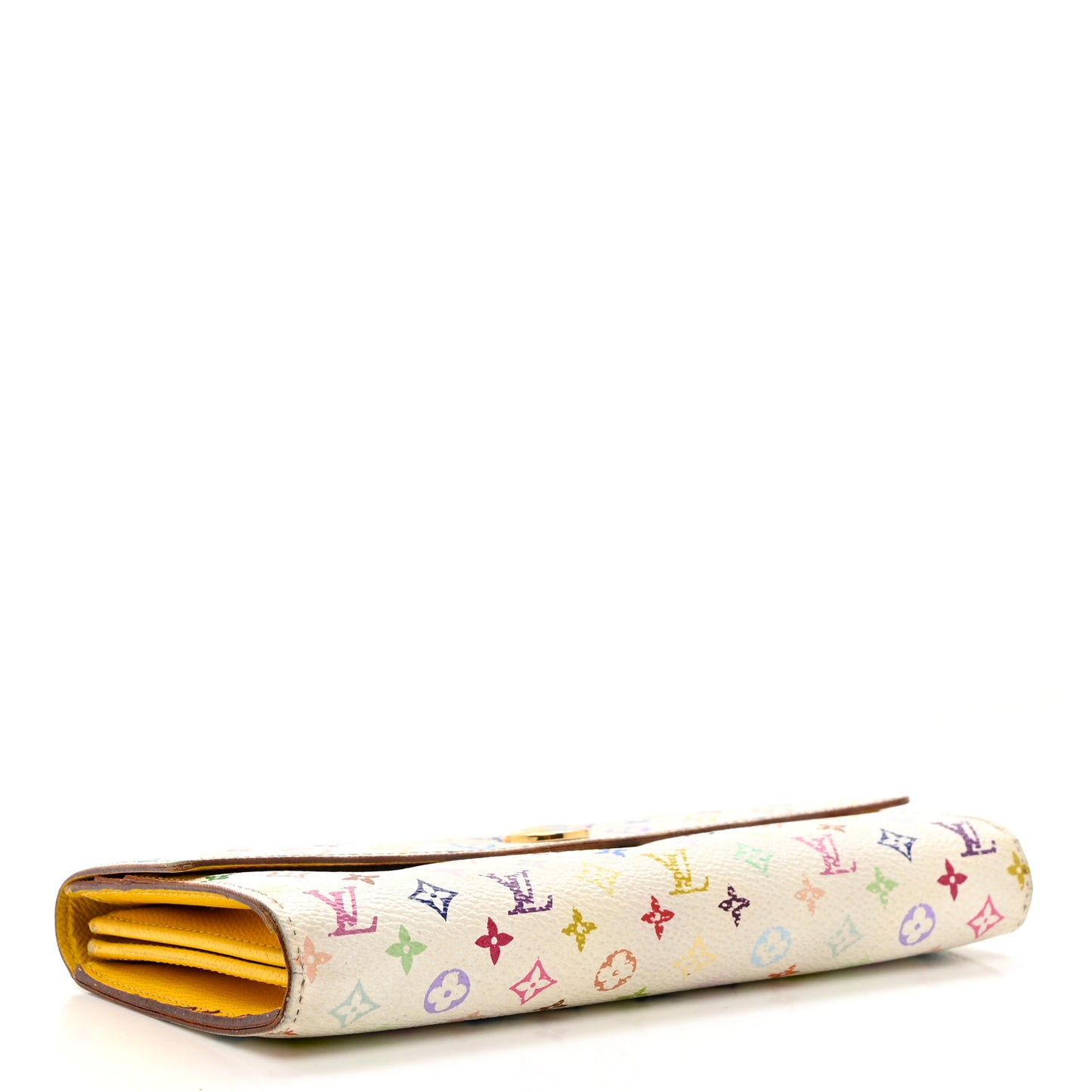 Monogram Multicolor Sarah Wallet White Citron